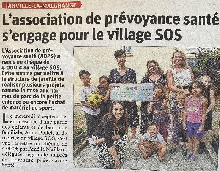 L’ADPS s’engage pour le village SOS